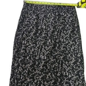 Michael Kors Skirt  size Large Floral Lace Black gold Zip Pencil Goth